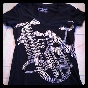 Black and silver fox T-shirt